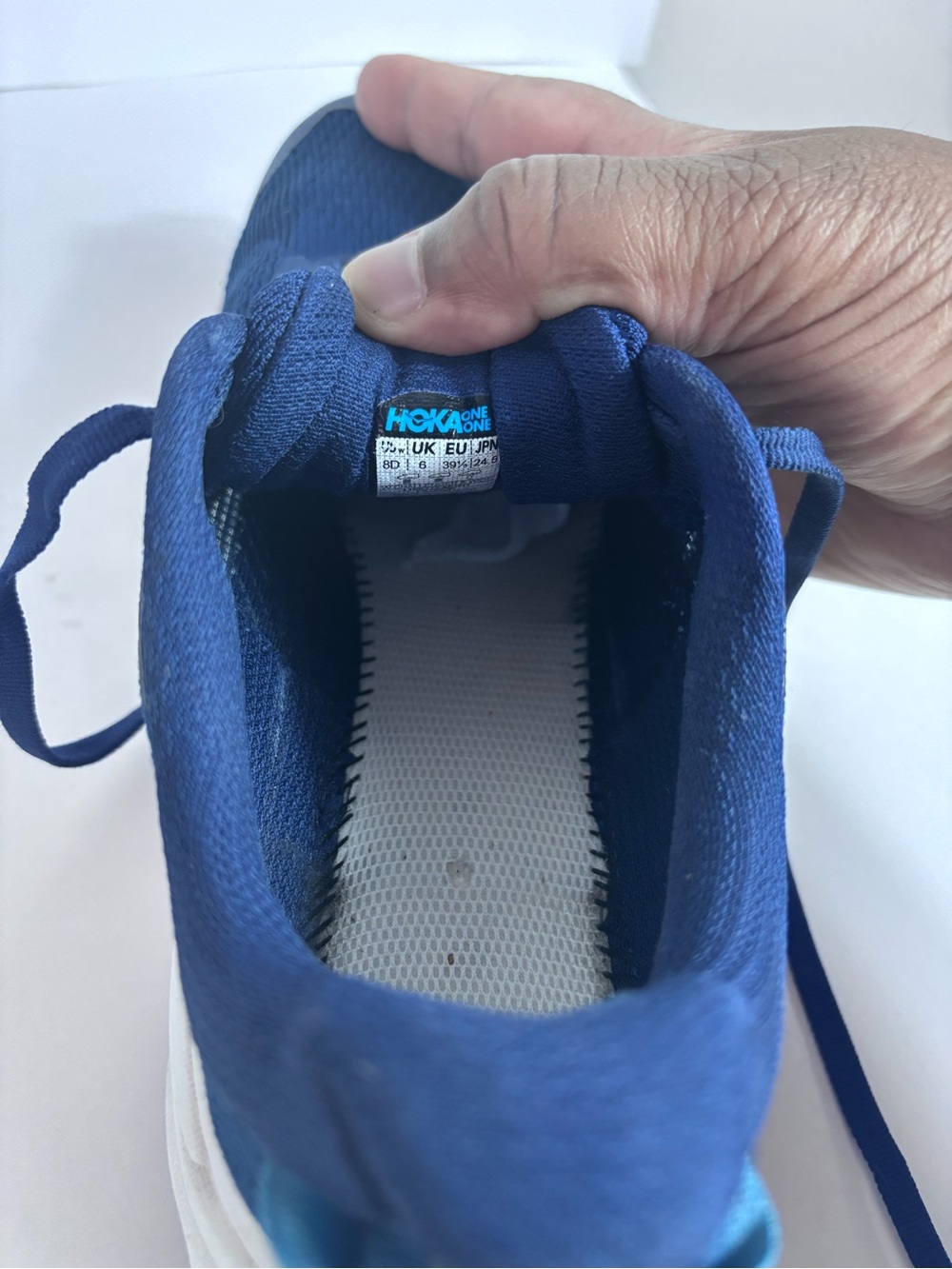 Hoka womens Blue Athletic Running Shoes size 8 (no insole) - Picture 3 of 15